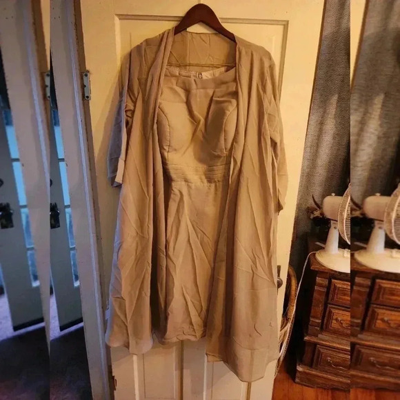 YGSY Short Mother of The Bride Dress with‎ Jacket - Picture 6 of 6